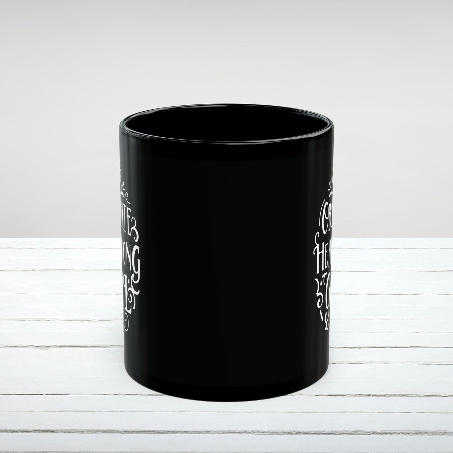 "Obstinate Headstrong Girl" Black Ceramic Mug