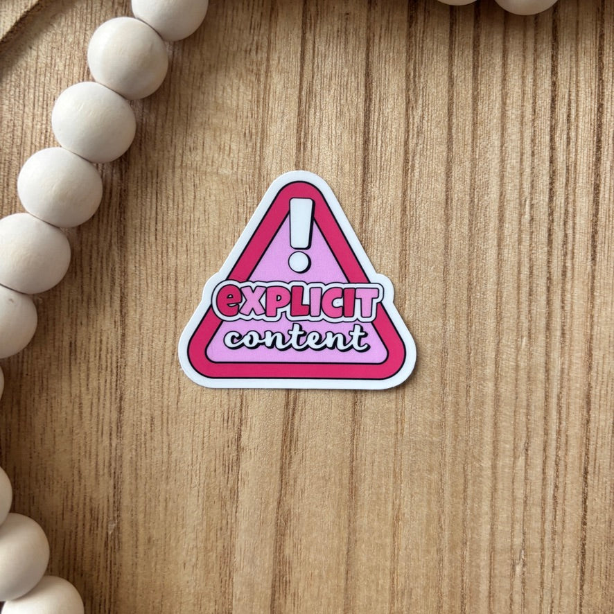 Explicit Content Warning Sticker