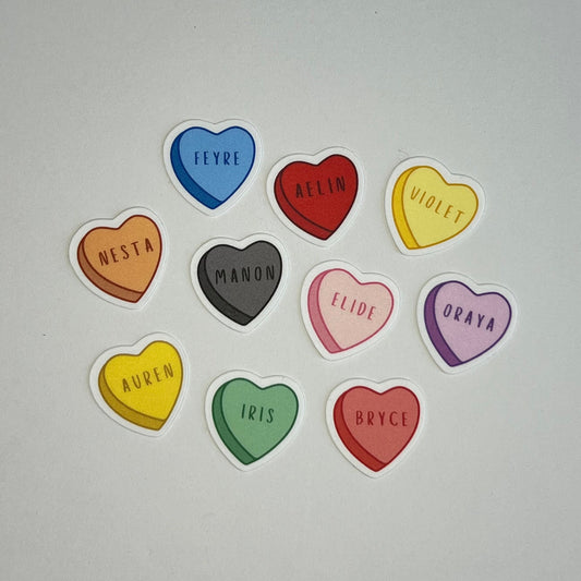 Book GF Conversation Heart Stickers