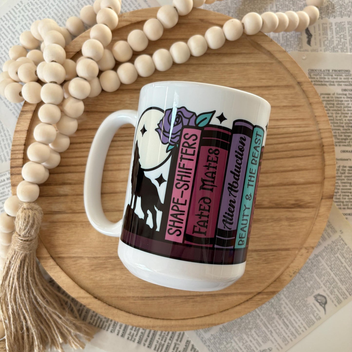 Romantasy Bookshelf Mug