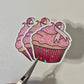 Breast Cancer Cupcake Sticker