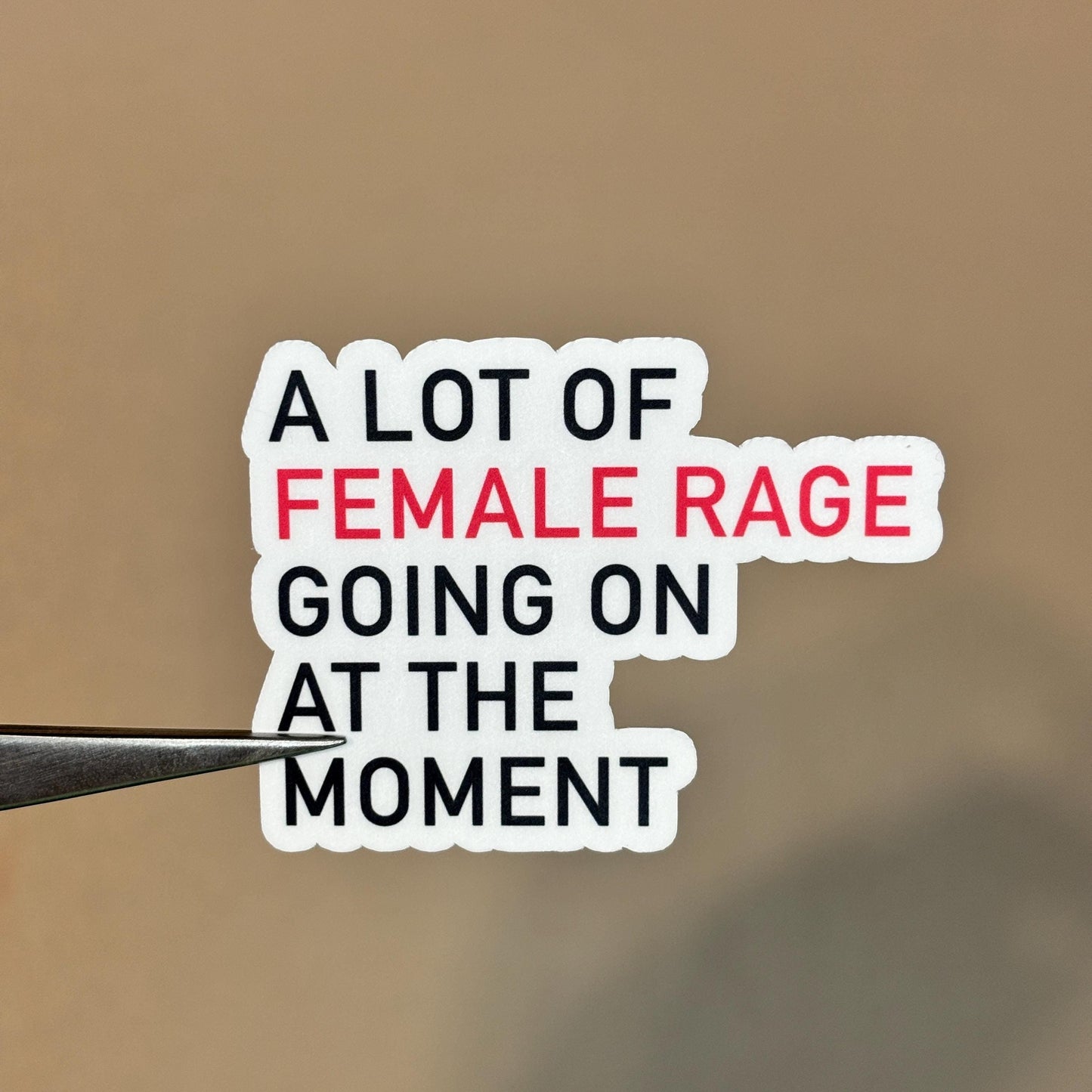 A Lot Of Female Rage Going On Sticker