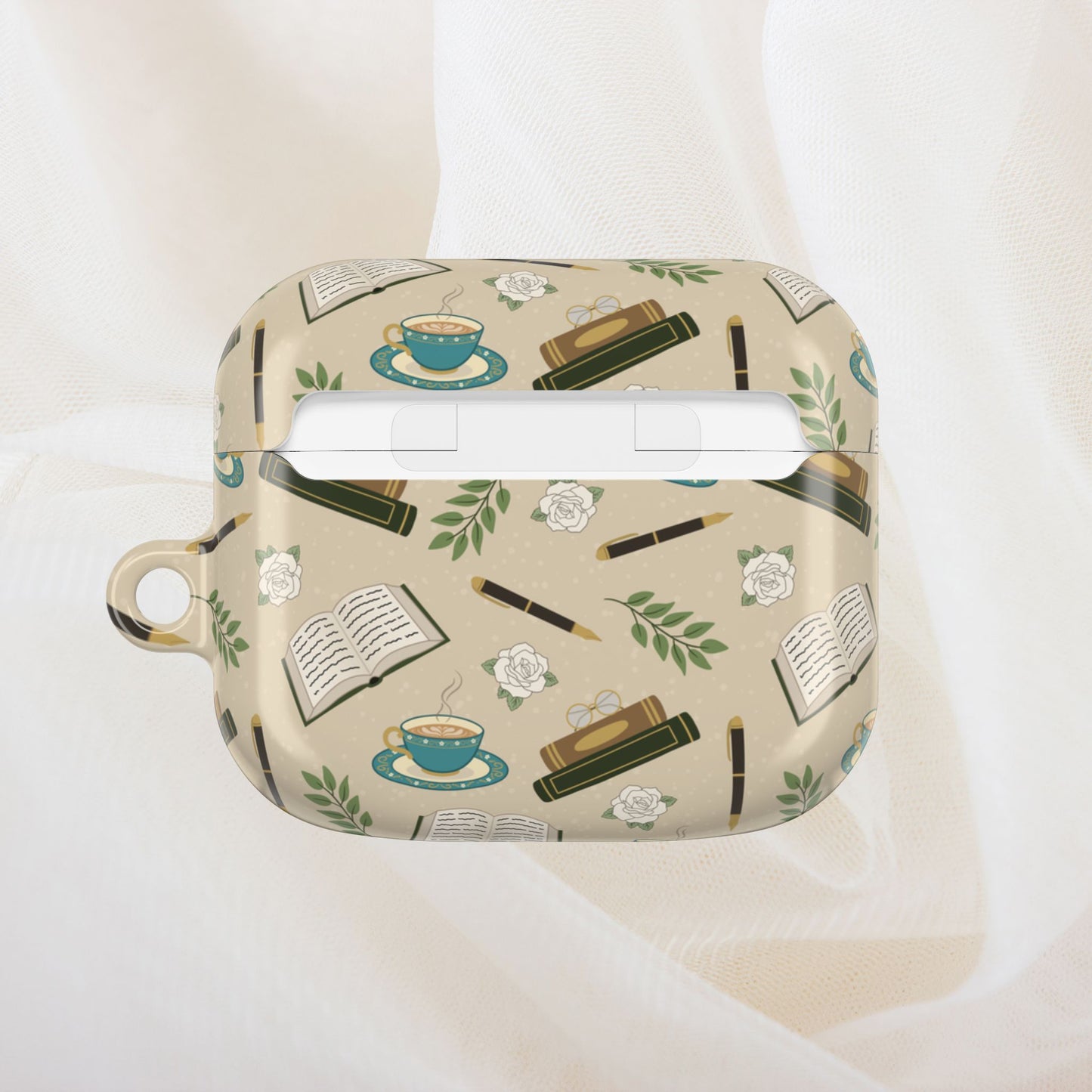 Romantic Vintage Books AirPod Case - Neutral