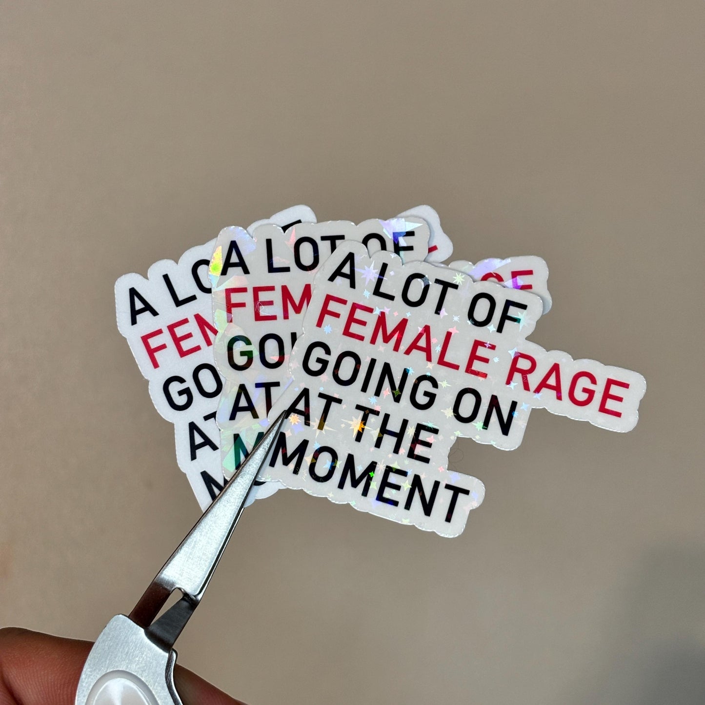 A Lot Of Female Rage Going On Sticker