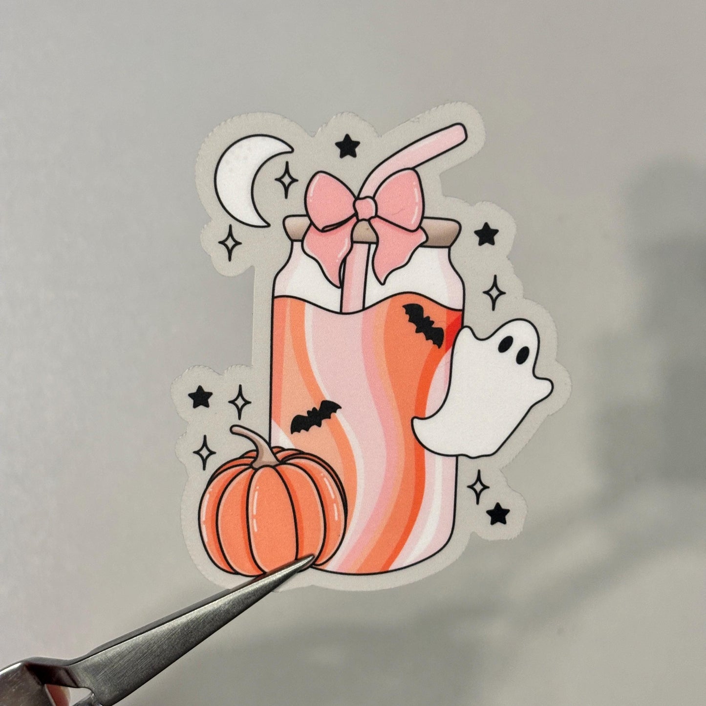 Spooky Girl Drink Sticker