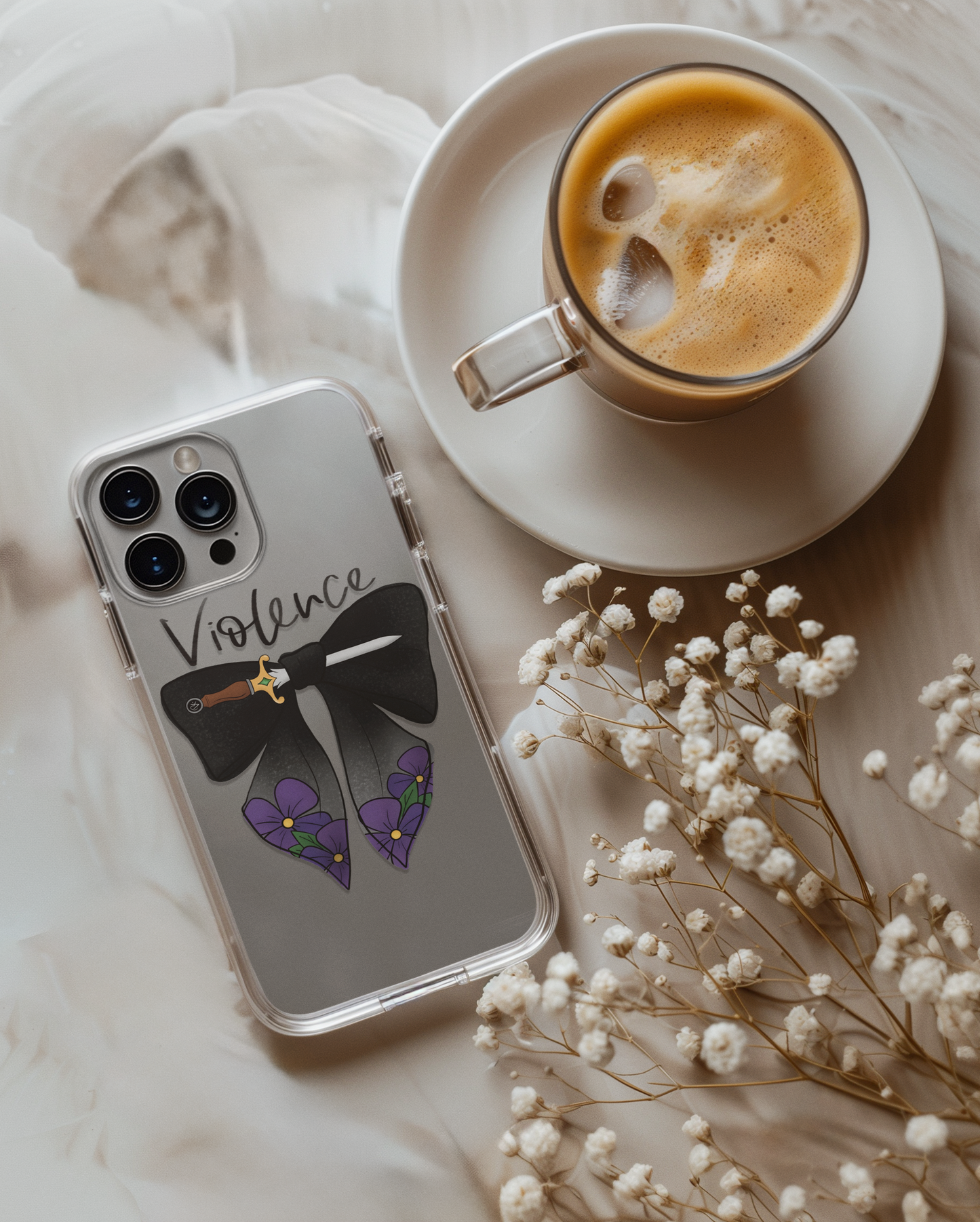 Violence Bow Clear Protective Phone Case