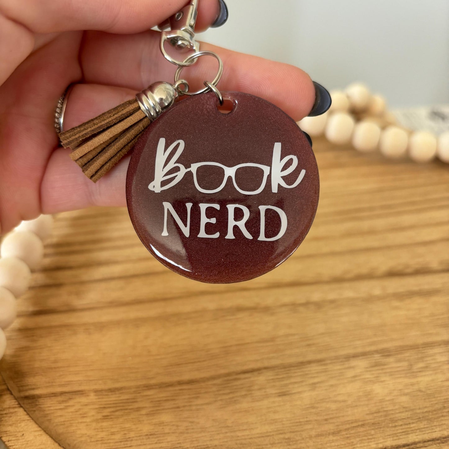 Book Nerd Resin Keychain | Bookish Gifts