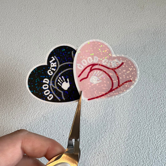 GOOD GIRL Heart Sticker