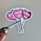 Bookish Valentine's Day Sucker Sticker