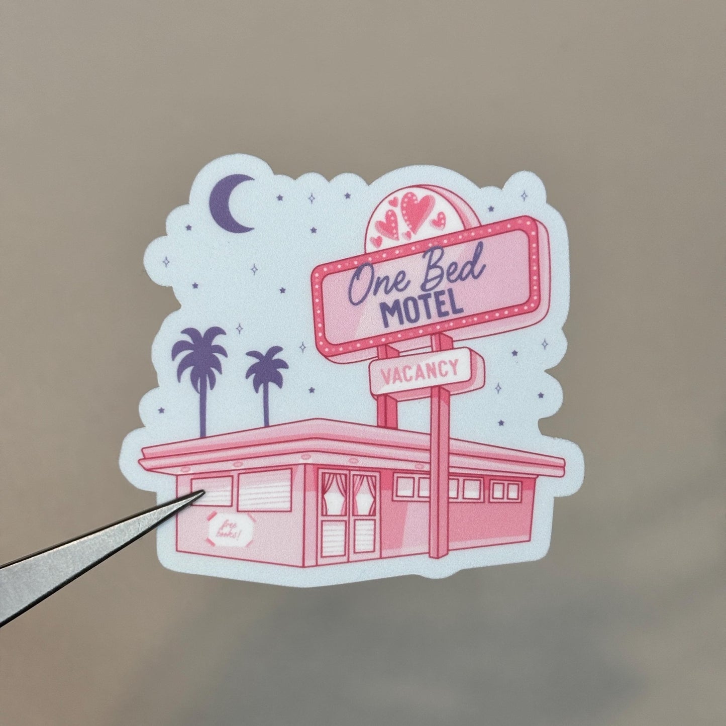 One Bed Motel Sticker