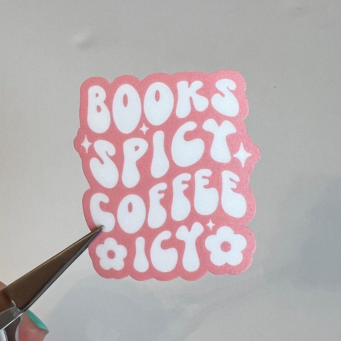 Books Spicy Coffee Icy Sticker