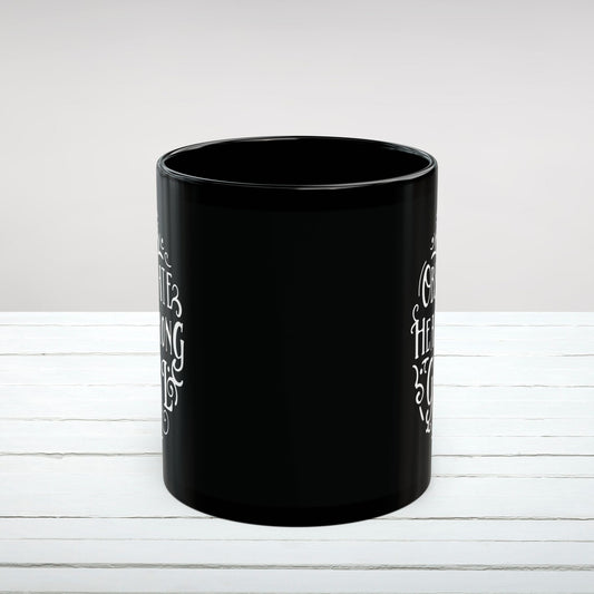 "Obstinate Headstrong Girl" Black Ceramic Mug