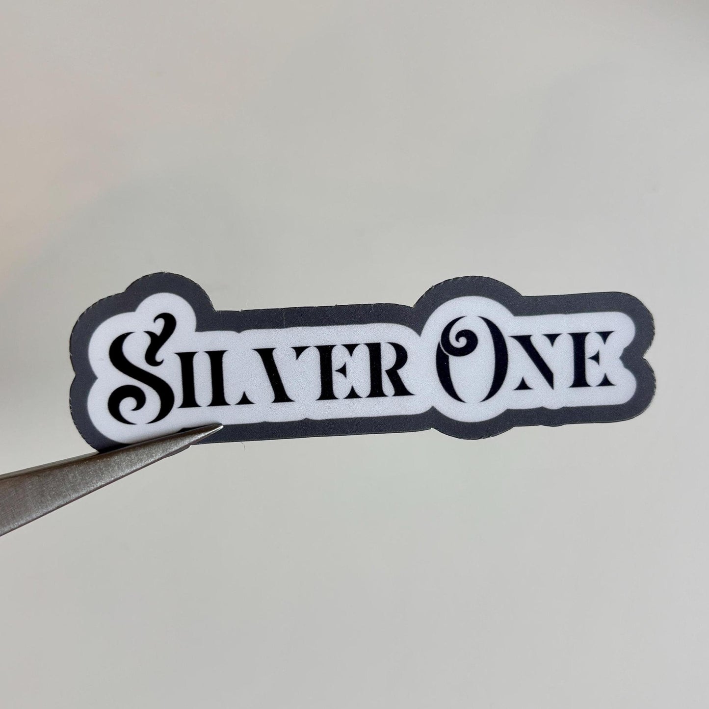 Silver One Sticker