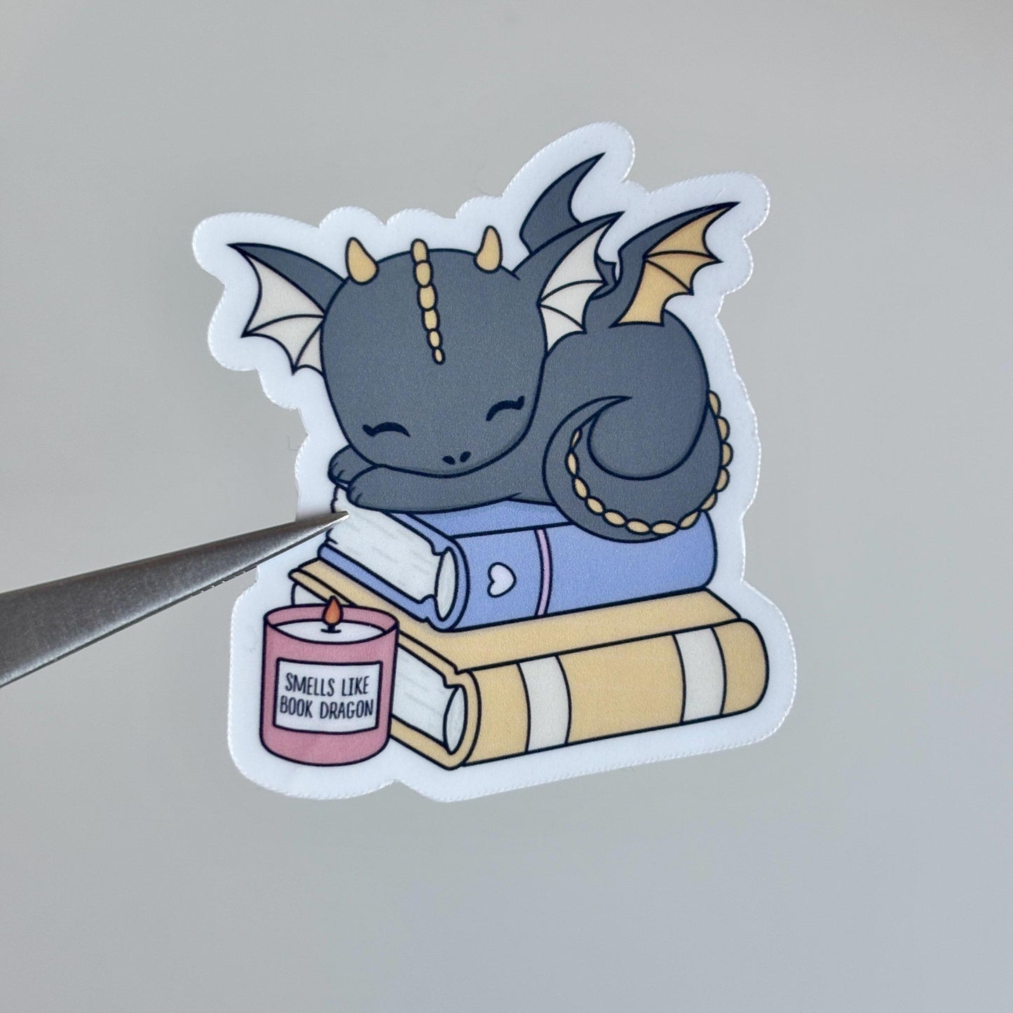 Cute Book Dragon Sticker