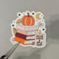 Fall Bookish Stack Sticker