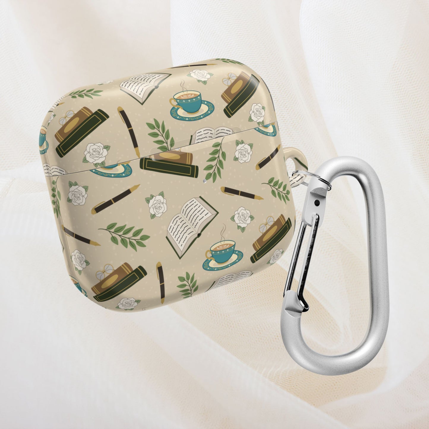 Romantic Vintage Books AirPod Case - Neutral