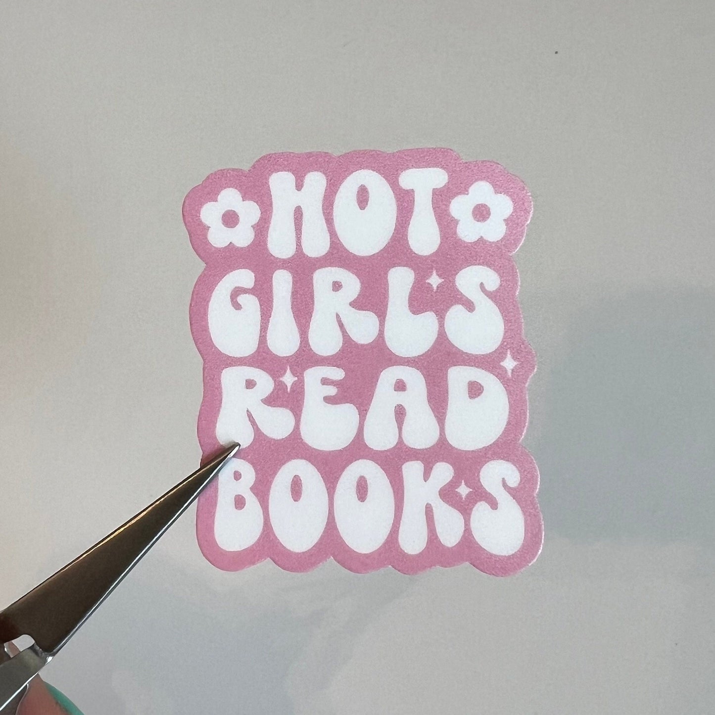 Hot Girls Read Books Sticker