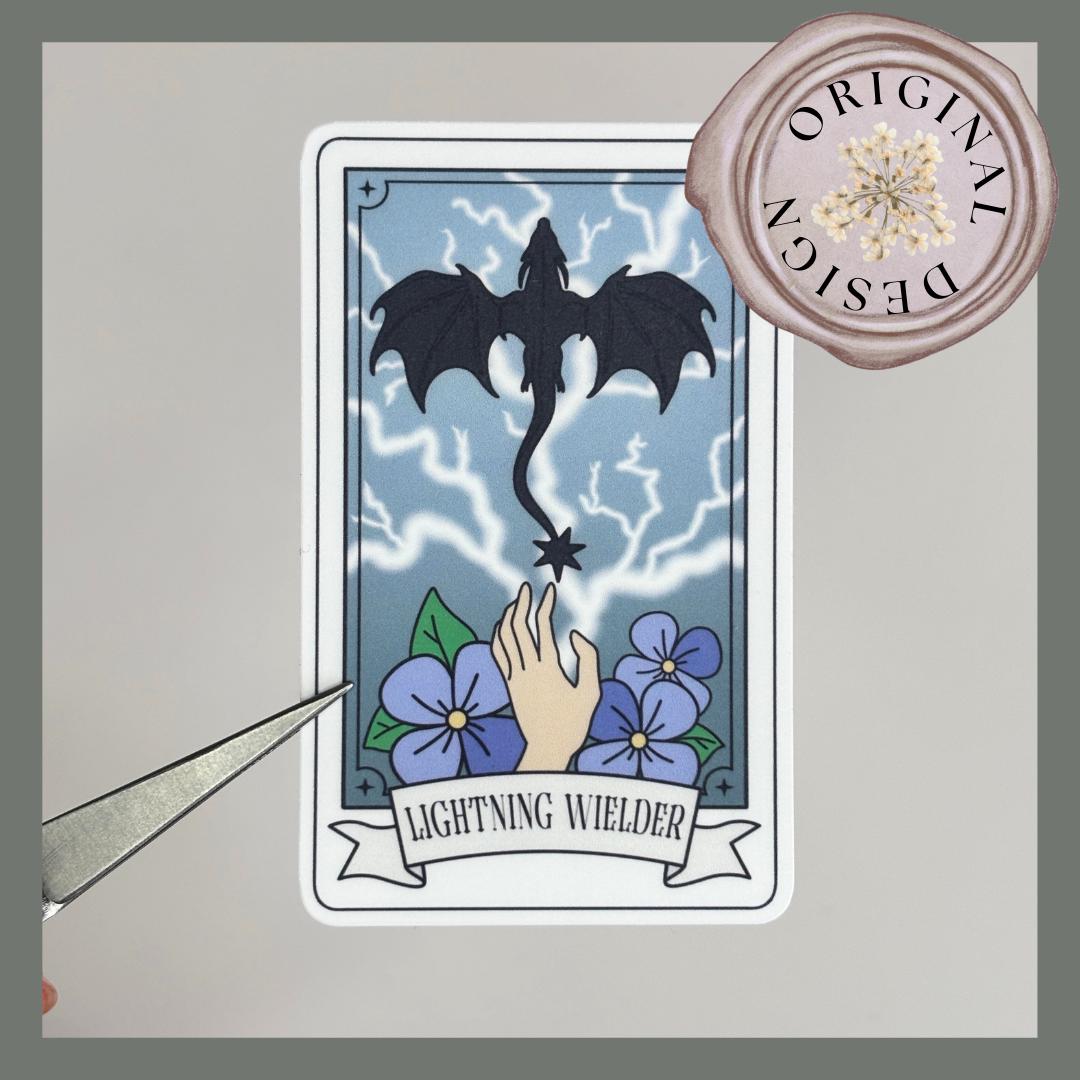 Lightning Wielder Tarot Card Sticker