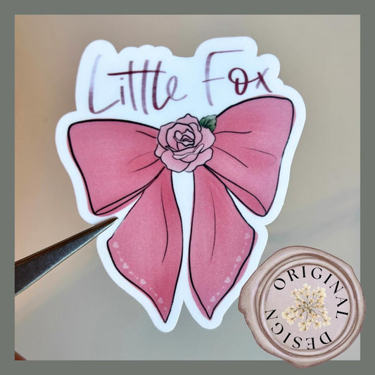 Little Fox Bow Sticker