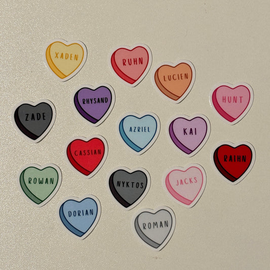 Book Boyfriend Conversation Heart Sticker