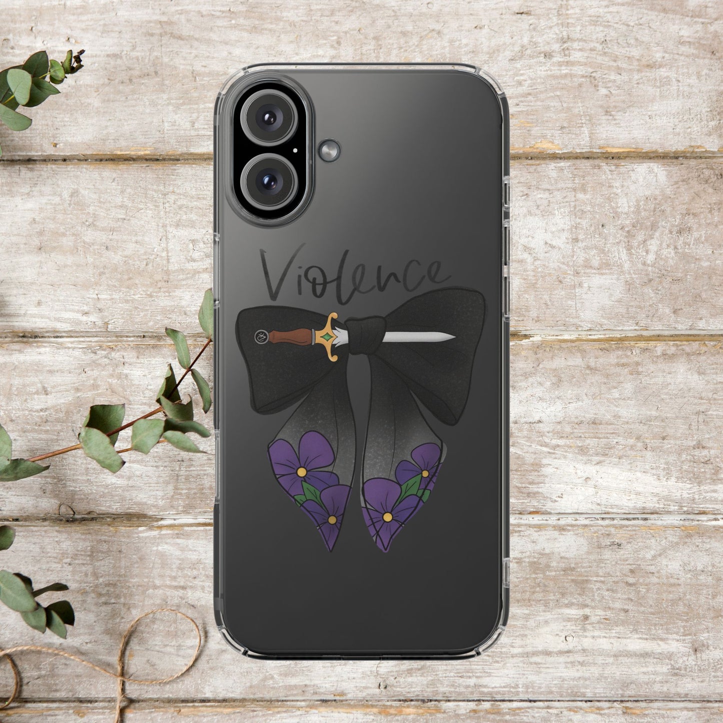 Violence Bow Clear Protective Phone Case