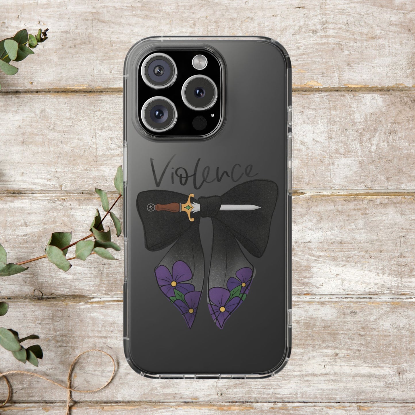 Violence Bow Clear Protective Phone Case