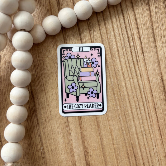 The Cozy Reader Tarot Card Sticker