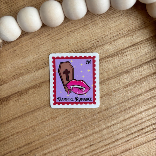 Vampire Romance Book Trope Stamp Sticker