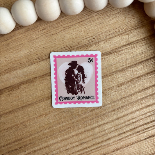 Cowboy Romance Book Trope Stamp Sticker