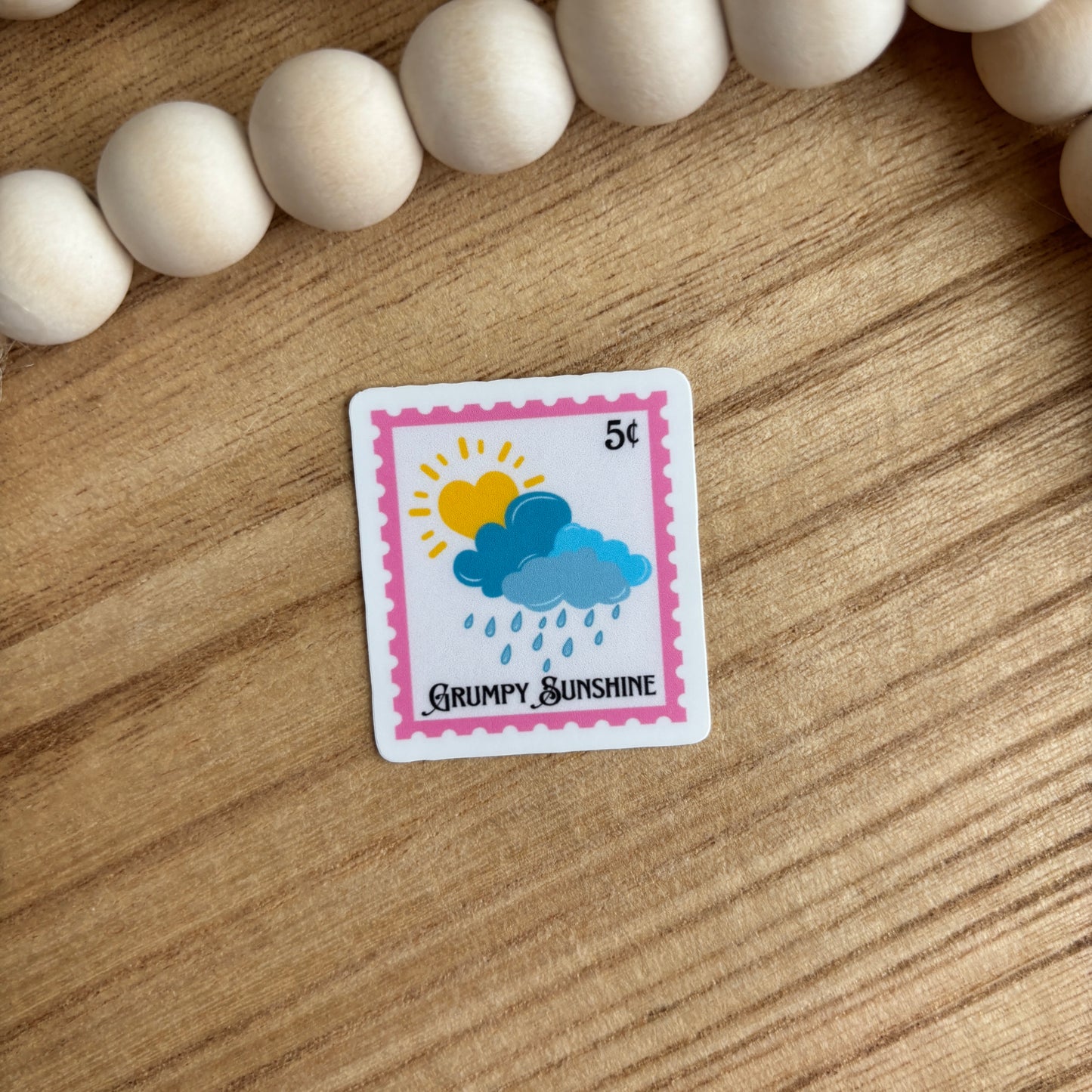 Grumpy Sunshine Book Trope Stamp Sticker