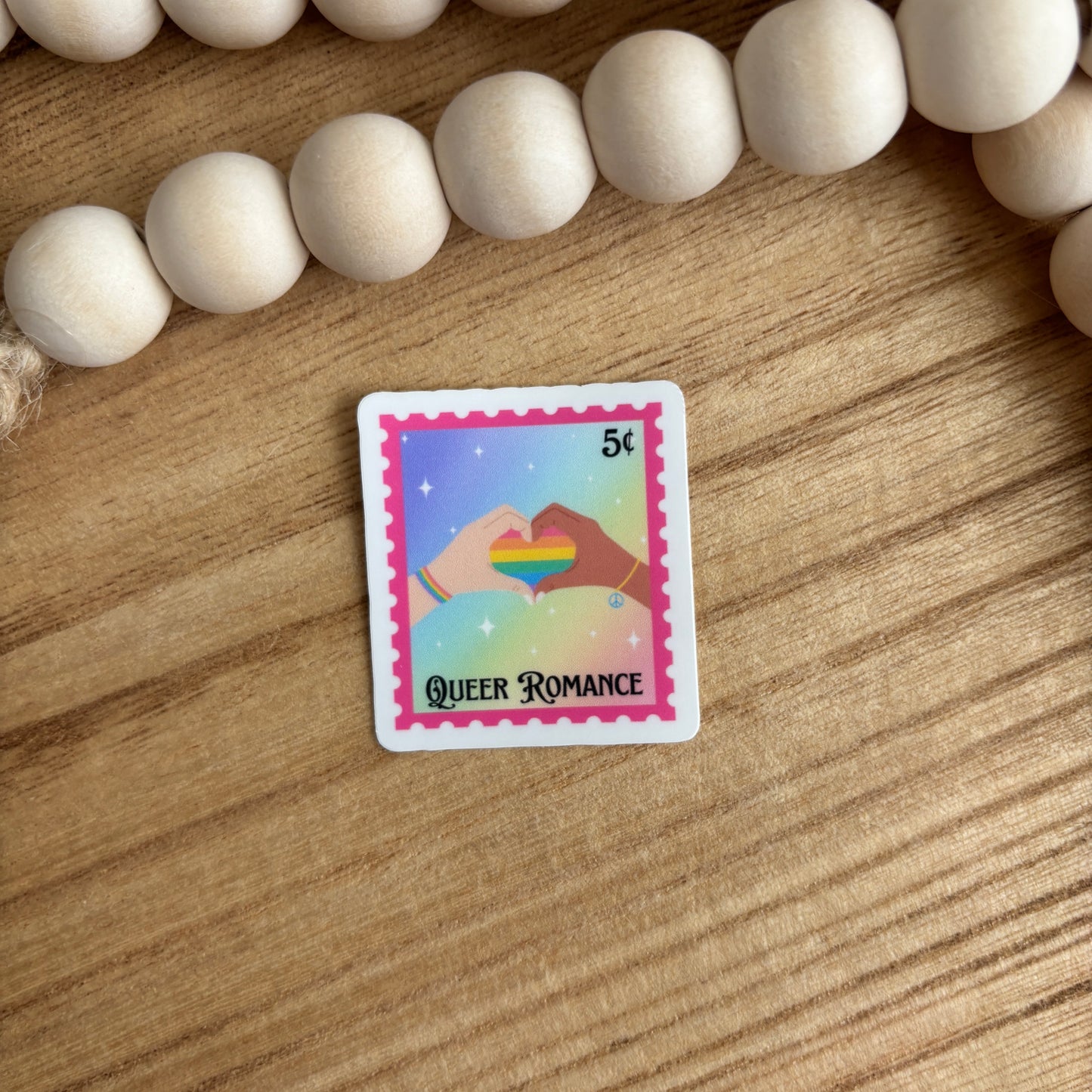 Queer Romance Book Trope Stamp Sticker