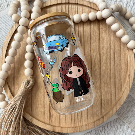 16 oz Cute Harry Potter Glass Can