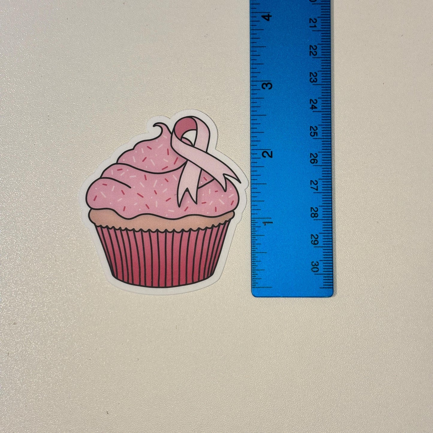 Breast Cancer Cupcake Sticker