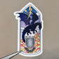 Fourth Wing Stained Glass Window Sticker