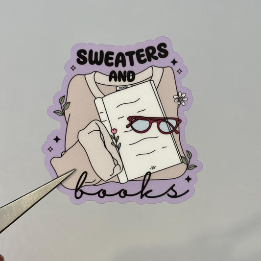 Sweaters and Books Sticker