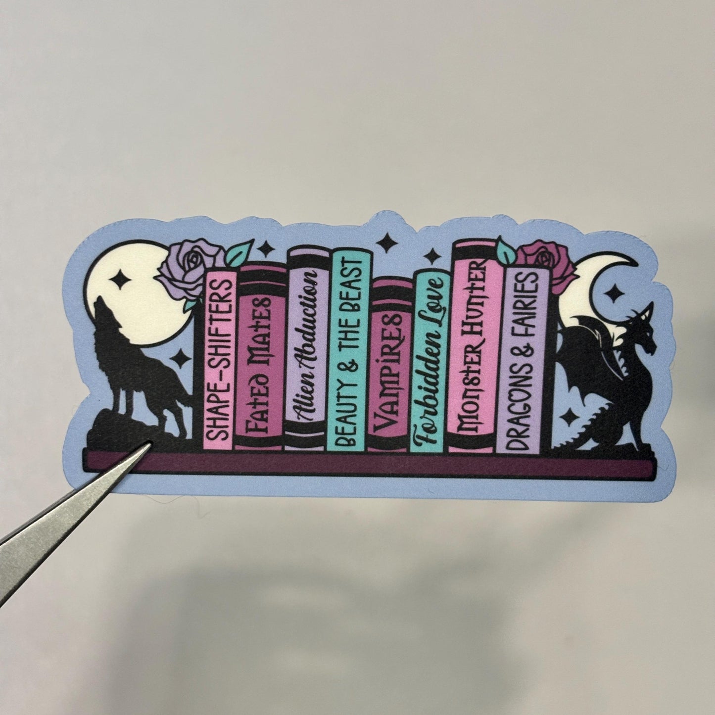 Fantasy Bookshelf Sticker