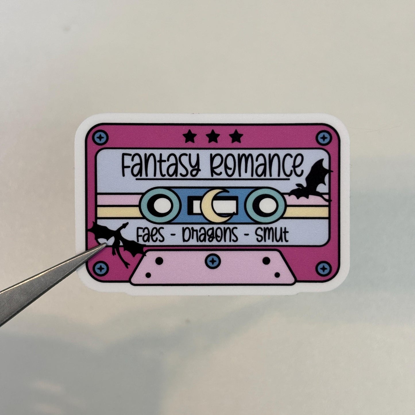 Fantasy Reader Cassette Tape Sticker