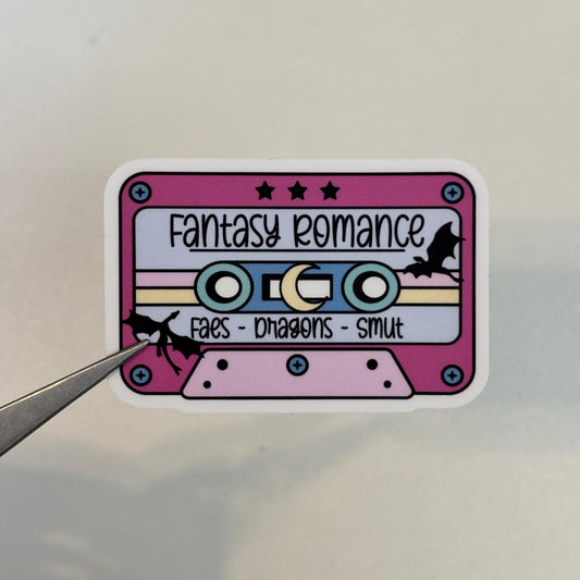 Fantasy Reader Cassette Tape Sticker