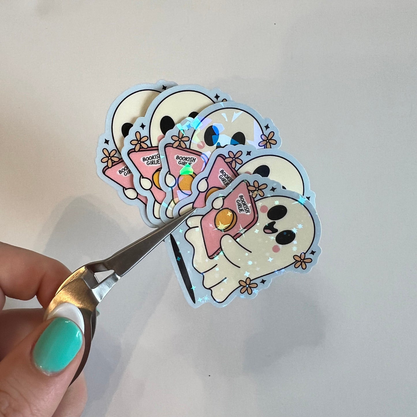 Bookish Girlie Ghost Sticker