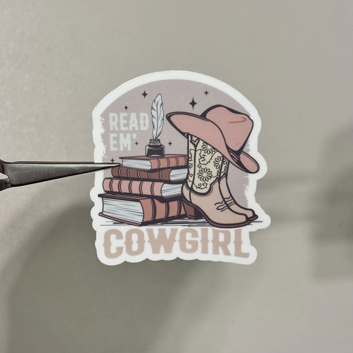 Read Em Cowgirl Sticker