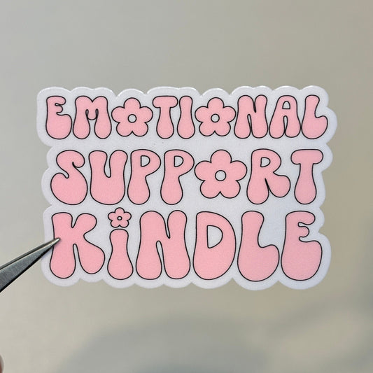 Emotional Support Kindle Sticker