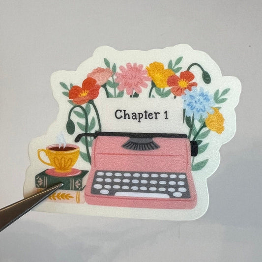 Chapter One Typewriter Sticker