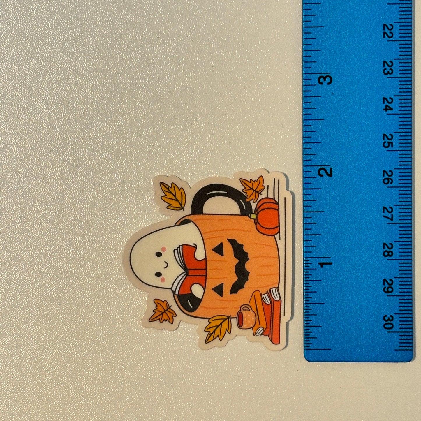 Bookish Ghost in Pumpkin Sticker