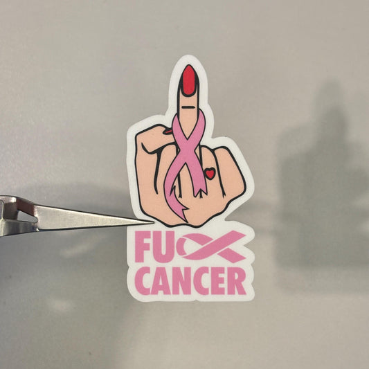 F*ck Cancer Middle Finger Sticker